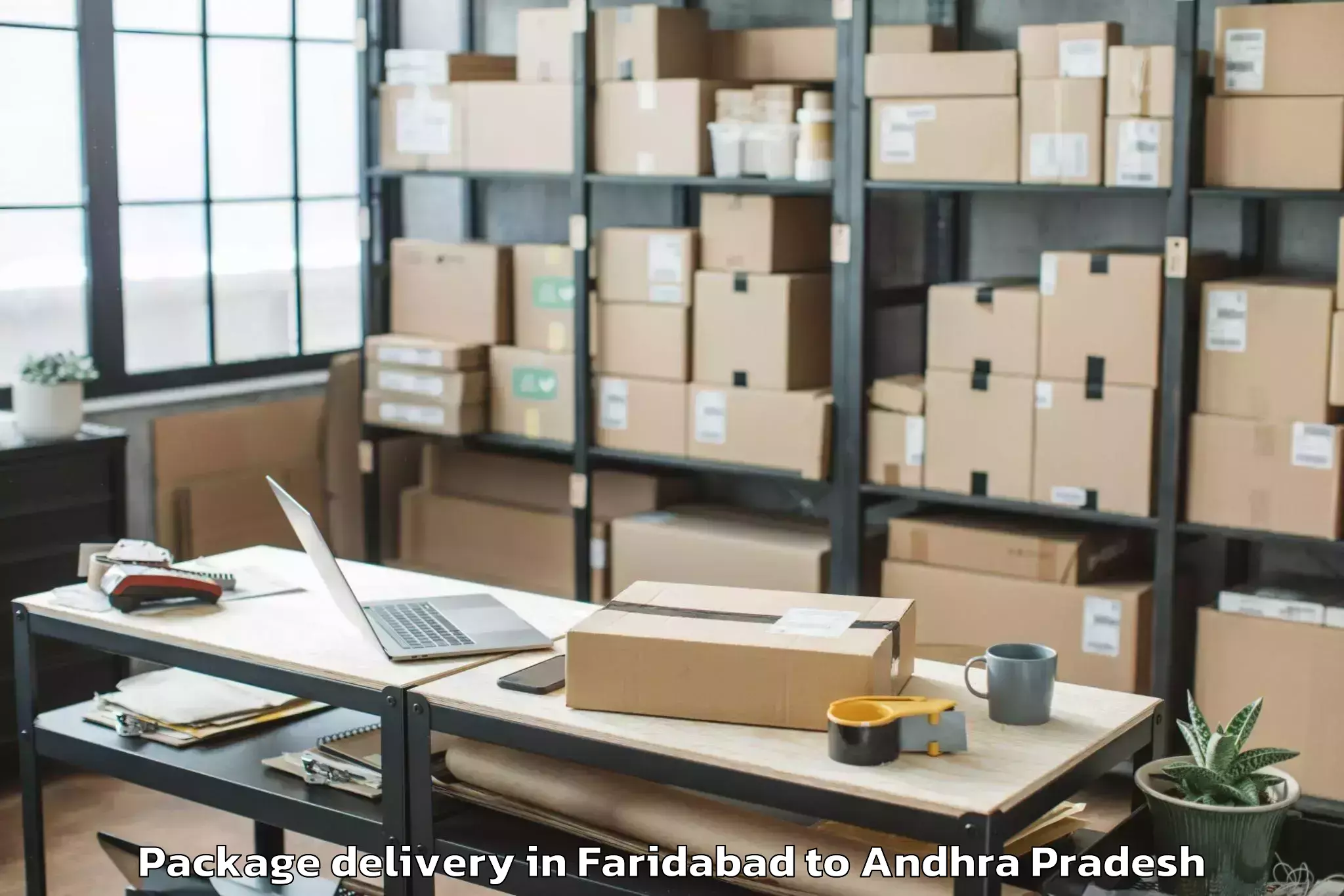 Reliable Faridabad to Machilipatnam Package Delivery